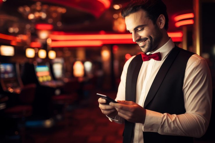 Tampilan Lucky Neko slot game dengan tema keberuntungan dan simbol tradisional di platform dewa288